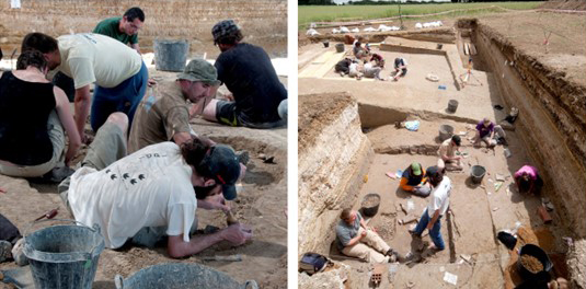 Treballs d’excavació al jaciment del Camp dels Ninots de Caldes de Malavella, Girona. (Autor: Gerard Campeny / IPHES-CERCA)