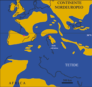 Imatge de l'Arxipèlag Europeu al Mesozoic