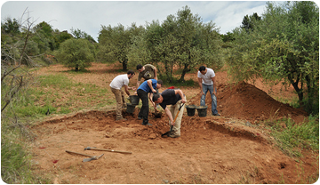 Imatge del jaciment de La Valenciana durant les excavacions d'aquest mes de maig.