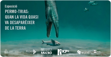 Cartel de la exposición “Permo-Trias: Quan la vida va desaparèixer de la Terra” del Museu de Ciències Naturals de Granollers.  