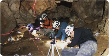 Treballs d&#039;excavació a la Grotte de la Carriere