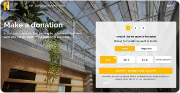 New platform for donations, patronage, and sponsorship