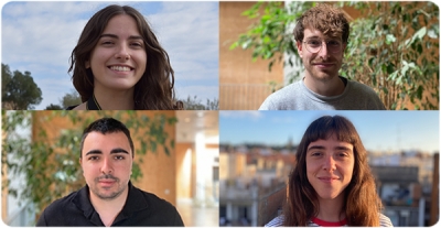 The new hires of the ICP, Lucía Ponce, Sergi Mercadé, Pol de Haro and Anna Solé. 