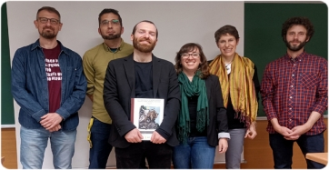  Leonardo Sorbelli (front) with some of the supervisors and tribunal members